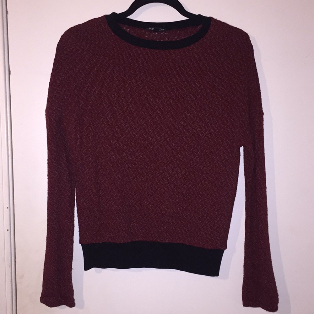 Topshop Burgundy Sweater
